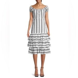 NWT CAROLINE CONSTAS Printed Cotton
Midi Dress